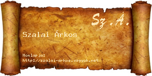 Szalai Árkos névjegykártya